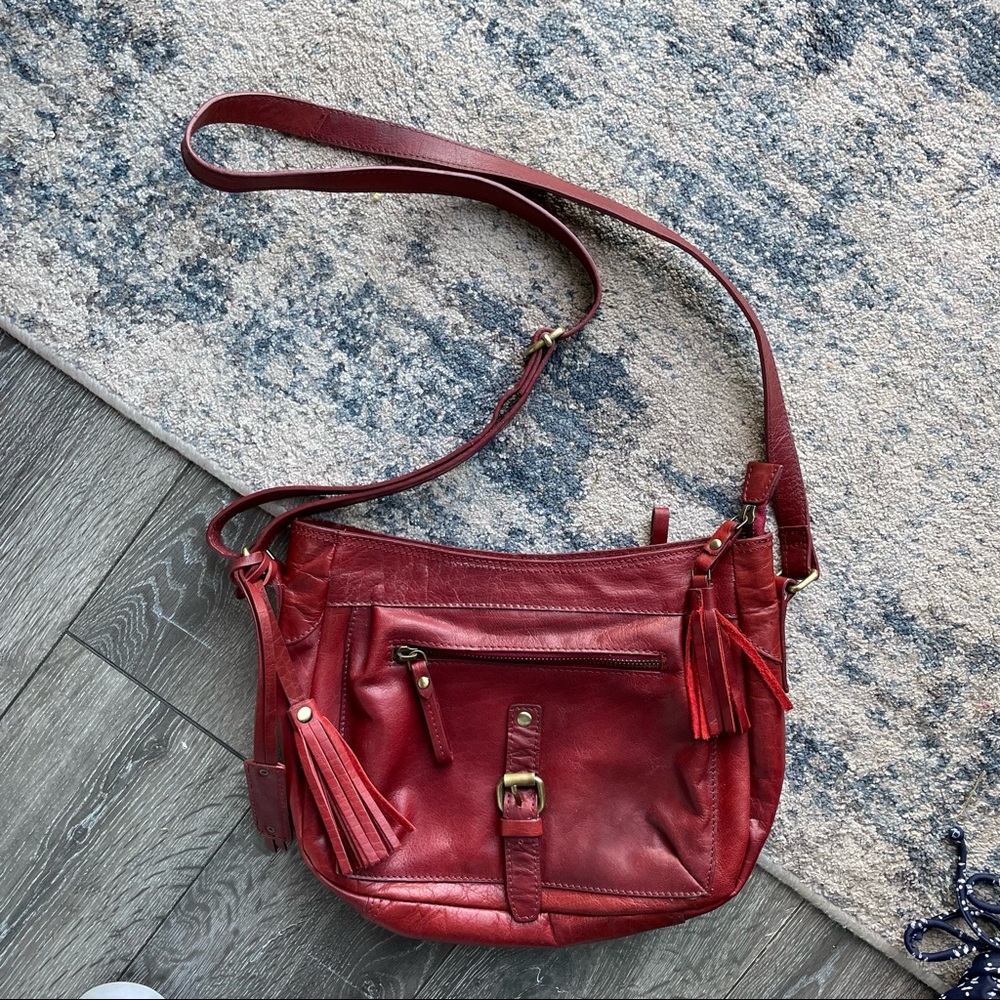Diba true crossbody purse saddle leather tassel